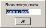 Justin is a loser!
